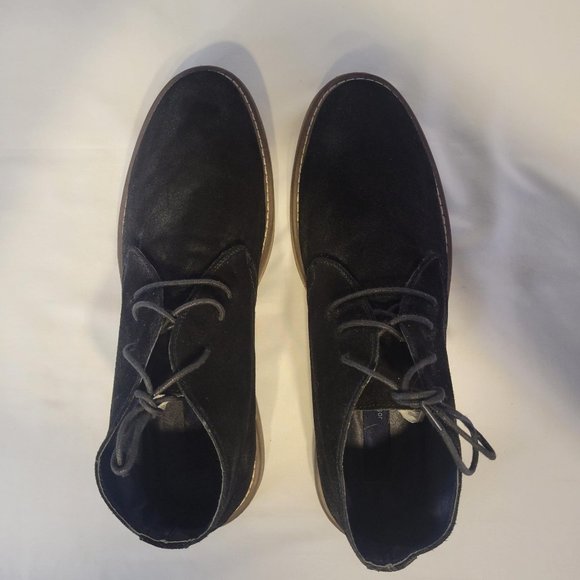 Joseph Abboud Men’s Thomas Chukka Lace Up Loafers Boots Black 13 Suede Leather